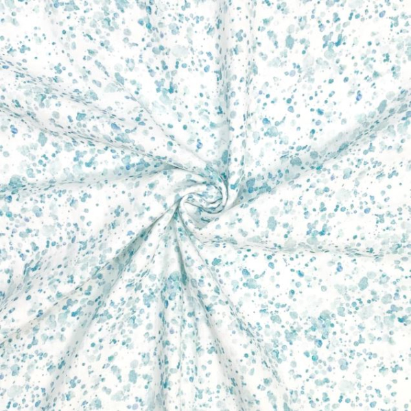 RESTSTÜCK 0,90m !!! - Musselin - Small Stains - dusty blue