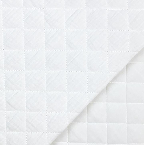 RESTSTÜCK 1,00m !!! - Musselin - Stepper - Raute groß - offwhite
