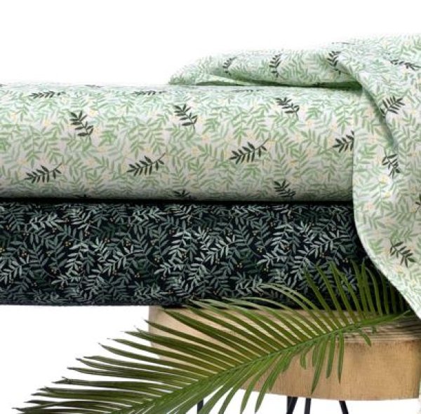 Musselin - Summer Fern - white