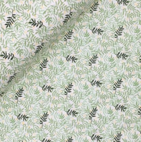 Musselin - Summer Fern - white