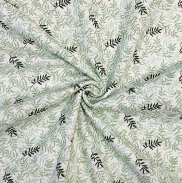 Musselin - Summer Fern - white