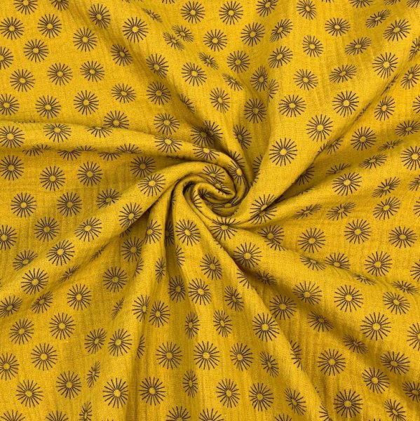 RESTSTÜCK 1,0m!!! - Musselin - Sunny - sulfur