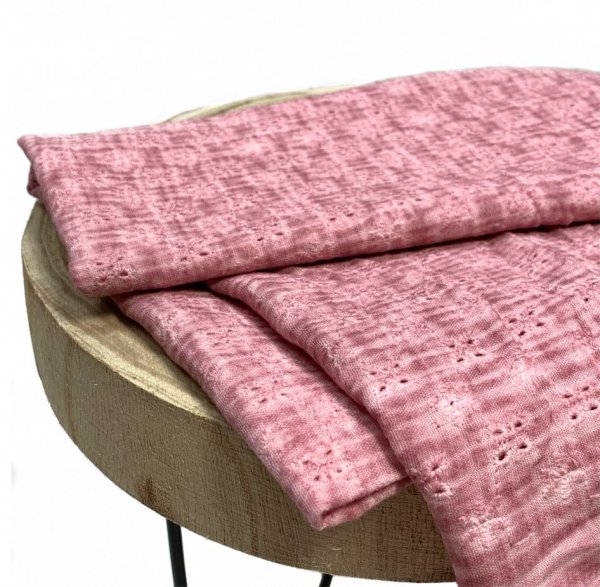 Musselin - Tie & Dye - Embroidery - dust pink