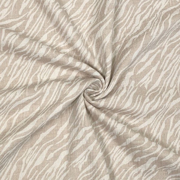RESTSTÜCK 0,80m !!! - Musselin - Zebra Kattis - sand