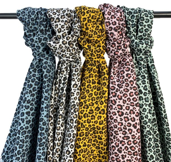 RESTSTÜCK 0,80m !!! - Musselin - animalprint - senf