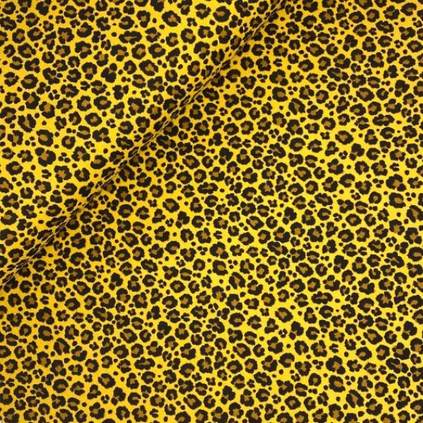 RESTSTÜCK 0,80m !!! - Musselin - animalprint - senf