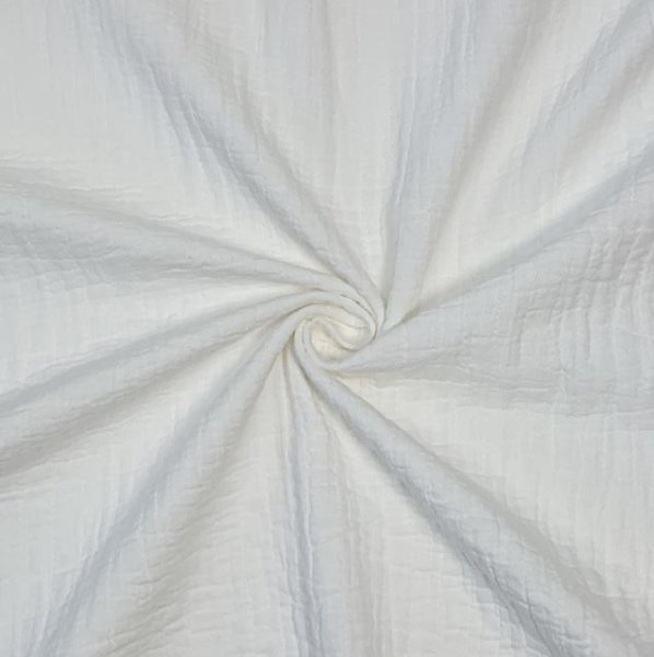 Musselin - gesteppt - white