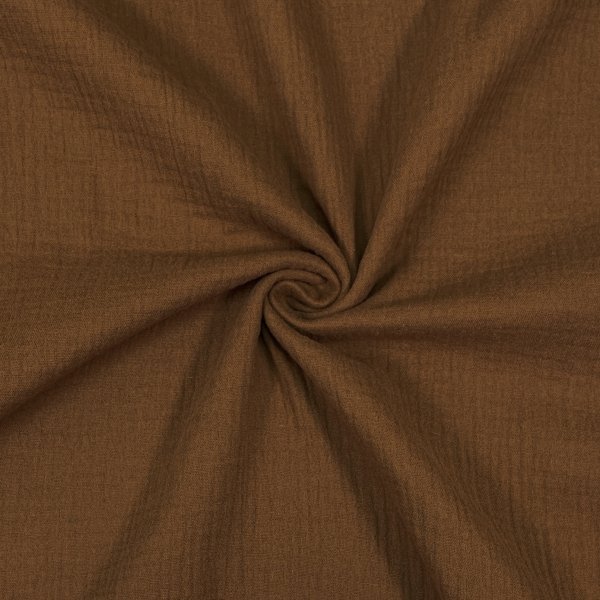 RESTSTÜCK 1,10m !!! - Musselin - uni - braun