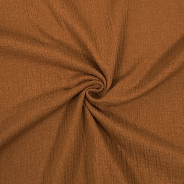 RESTSTÜCK 70cm !!! - Musselin - uni - kamel