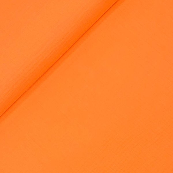 Musselin - uni - orange neon