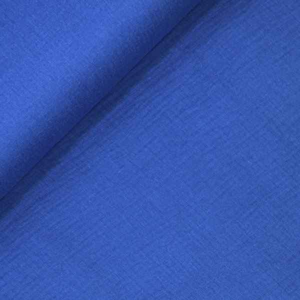 Musselin - uni - royalblau