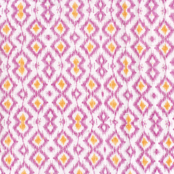 Doubleface Musselinstepper - Inka - white/pink/rosa