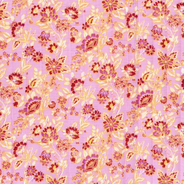 Doubleface Musselinstepper - Inka - white/pink/rosa
