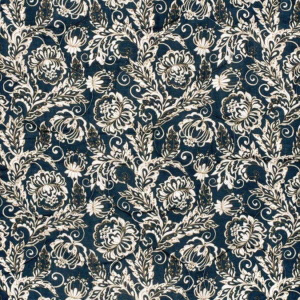 Doubleface Musselinstepper - Rosalie - ecru/rost/navy