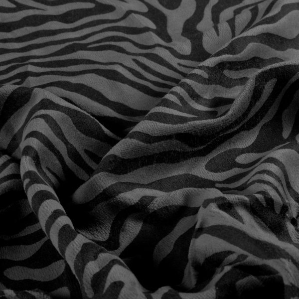 Nicky Velours - Mira Zebra - grau/schwarz