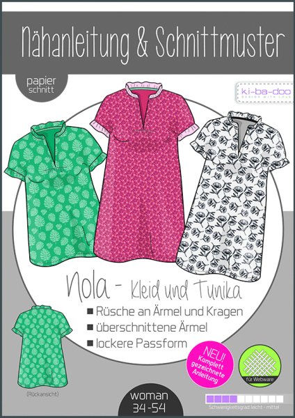 Papierschnittmuster - Nola Kleid und Tunika - Damen - Kibadoo