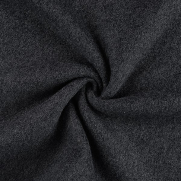 Bio Baumwoll Fleece - uni - dark grey melange