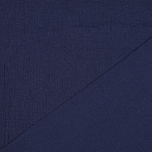 Musselin - uni - navy