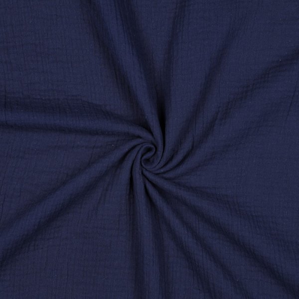 Musselin - uni - navy