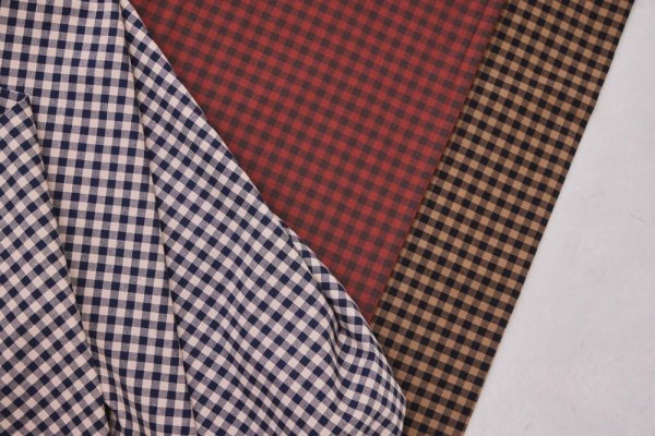 Bio Baumwoll Oxford - Gingham - umber/sienna - Mind the Maker