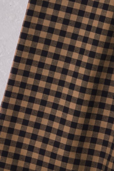 Bio Baumwoll Oxford - Gingham - black/camel - Mind the Maker