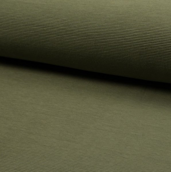 RESTSTÜCK 0,60m !!! - Rib Jersey - Ottoman - khaki