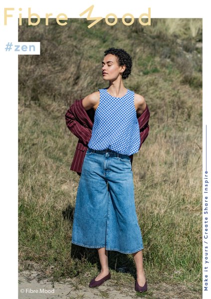 Baumwolle Seersucker - Checks blue/white - Fibremood No. 33
