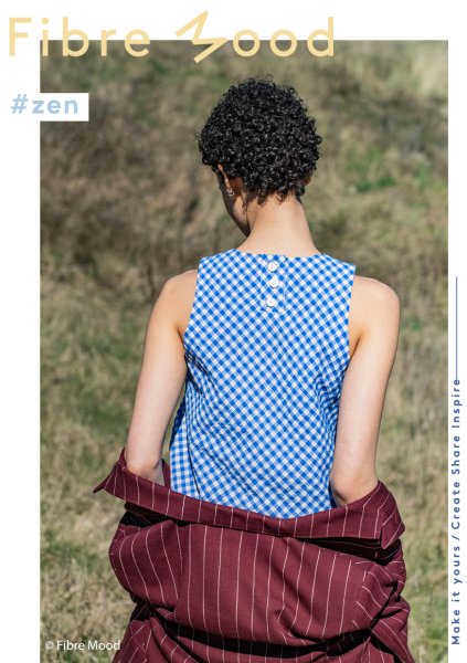 Baumwolle Seersucker - Checks blue/white - Fibremood No. 33