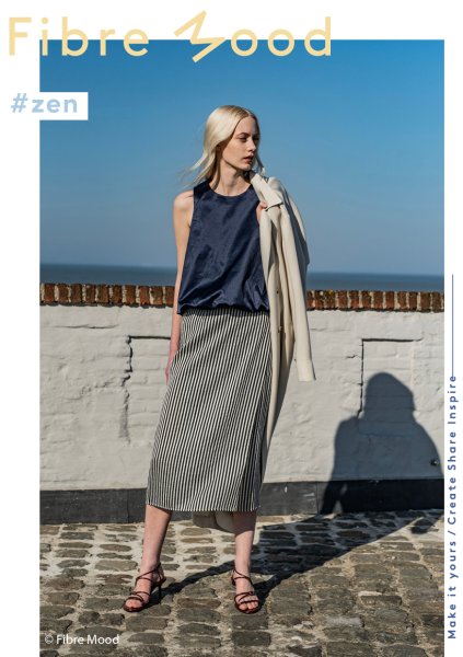 Baumwollsatin - brushed dark blue - Fibremood No. 33