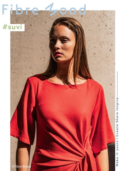 Viskose/Leinen Twill - uni - red - Fibremood No. 34