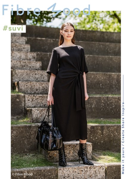 Viskose Crepe - uni - black - Fibremood No. 34