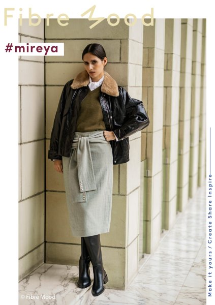 Baumwollcrepe - uni - mint - Fibremood No. 36