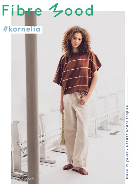 Heavy Single Jersey - Stripes - brown/yellow - Fibremood No. 37