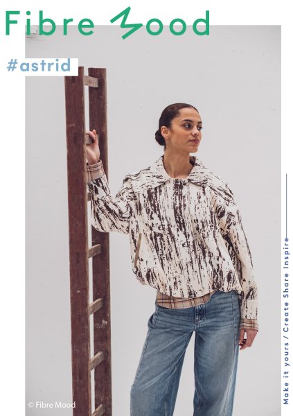 Light Denim Twill - Splash - brown/nude/ecru - Fibremood No. 37