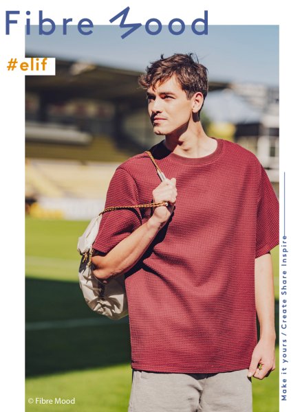 Waffelpique - Baumwolle - aubergine - Fibremood Spezial No. 4