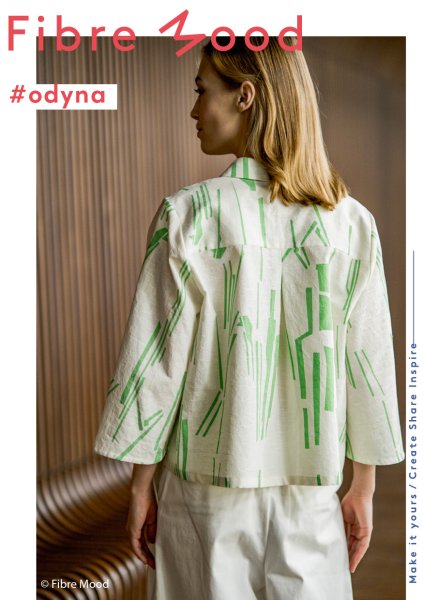 Baumwolle Leinen - Geo - offwhite/green - Fibremood No. 27