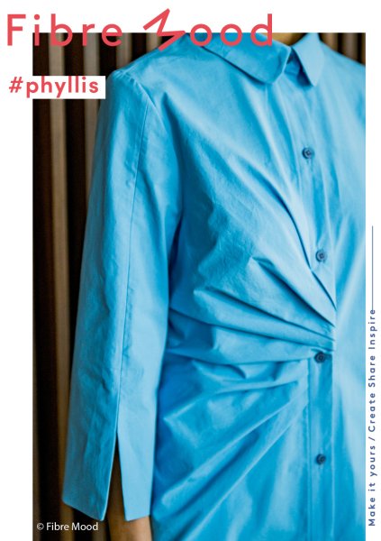 Baumwoll Popeline - stone washed - turquoise - Fibremood No. 27