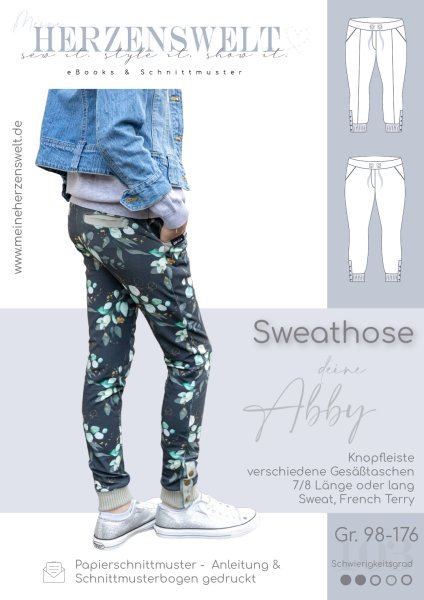 Papierschnittmuster - Abby Sweathose - Kinder - Herzenswelt