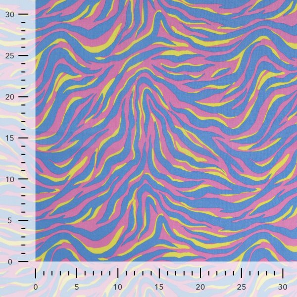 Baumwoll Voile - Viggo Zebra - rosa/gelb