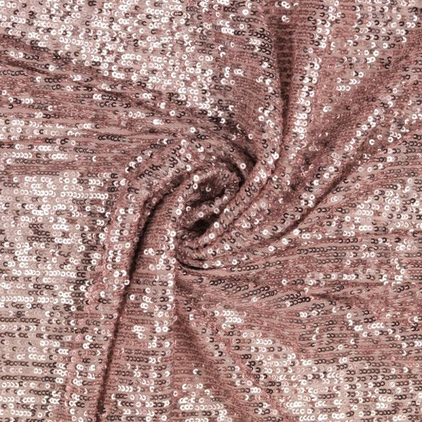 Pailetten Jersey - Chrissy - altrosa