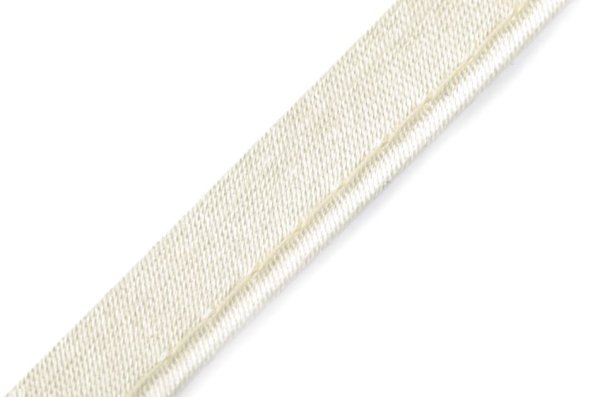 Paspelband unelastisch - Satin - creme - 10 mm