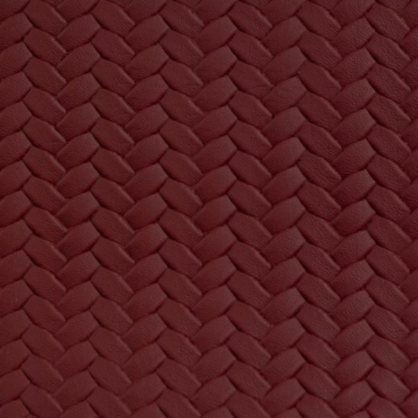 RESTSTÜCK 0,80m !!! - Kunstleder - Flechtoptik - Pinto - burgundy