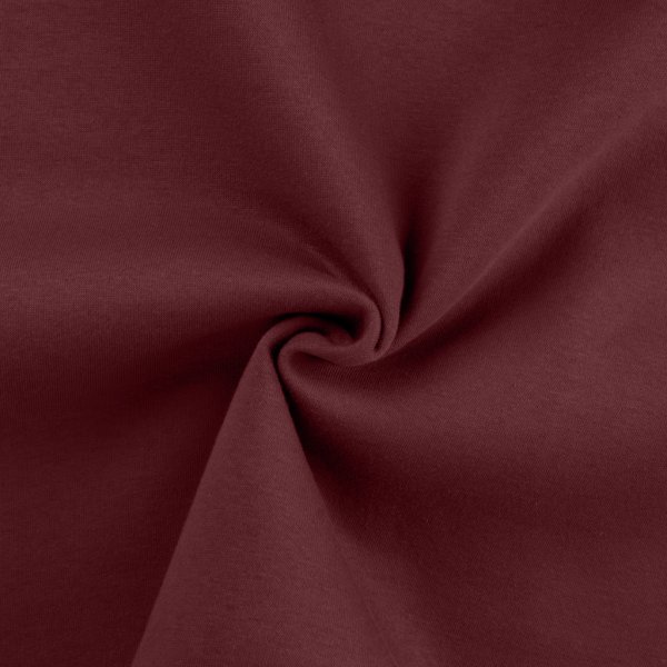 Sweat - brushed - uni - bordeaux