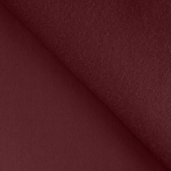 Sweat - brushed - uni - bordeaux