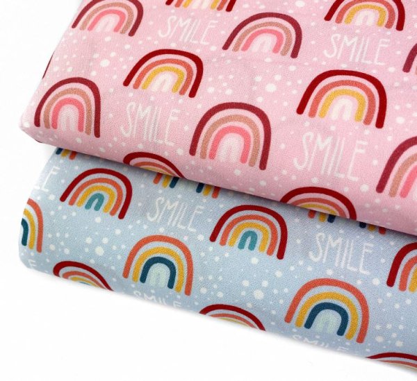 RESTSTÜCK 1,40m !!! - Popeline - Stay healthy - Rainbow - rosa - Hilco by JaTiJu