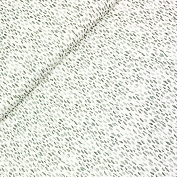 RESTSTÜCK 1,00m !!! - Baumwolle - Raindrops - dusty green