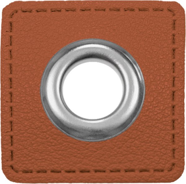 Kunstlederösen - Patches - Rechteck - camel