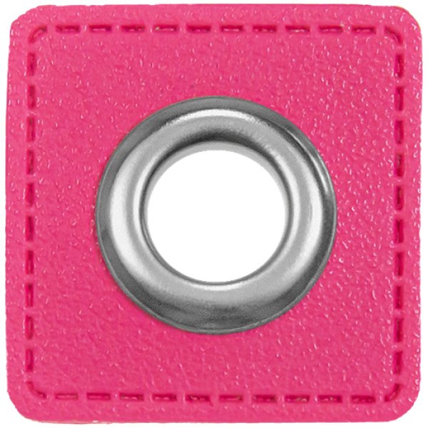 Kunstlederösen - Patches - Rechteck - pink