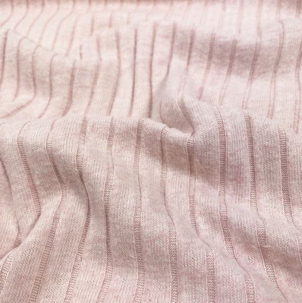 RESTSTÜCK 80cm !!! - Rippstrick - Recycled Rib - salmon meliert