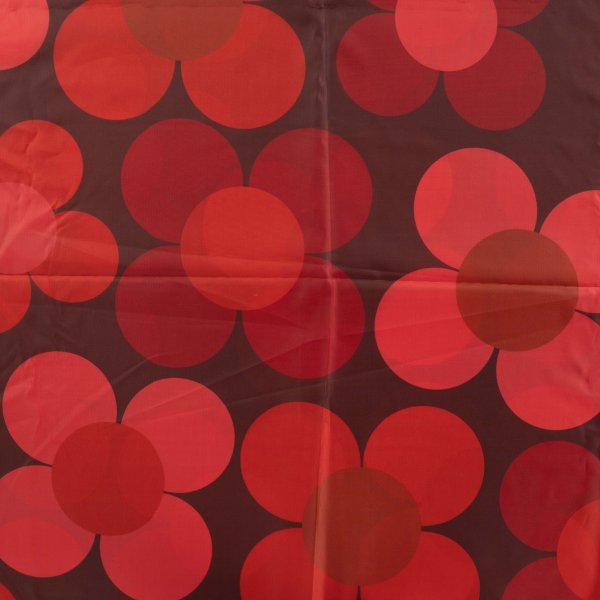Regenstoff - wasserabweisend - Flowers - bordeaux/red